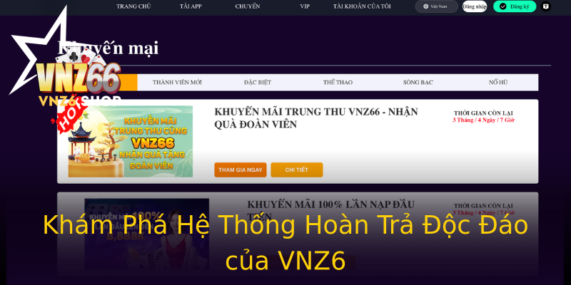 Khám Phá Hệ Thống Hoàn Trả Độc Đáo của VNZ6 Khám Phá Hệ Thống Hoàn Trả Độc Đáo của VNZ6